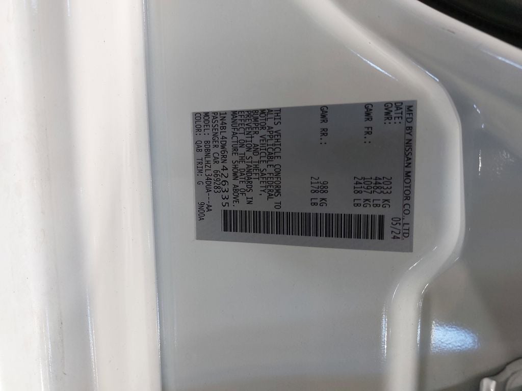 2024 Nissan Altima 2.5 SV