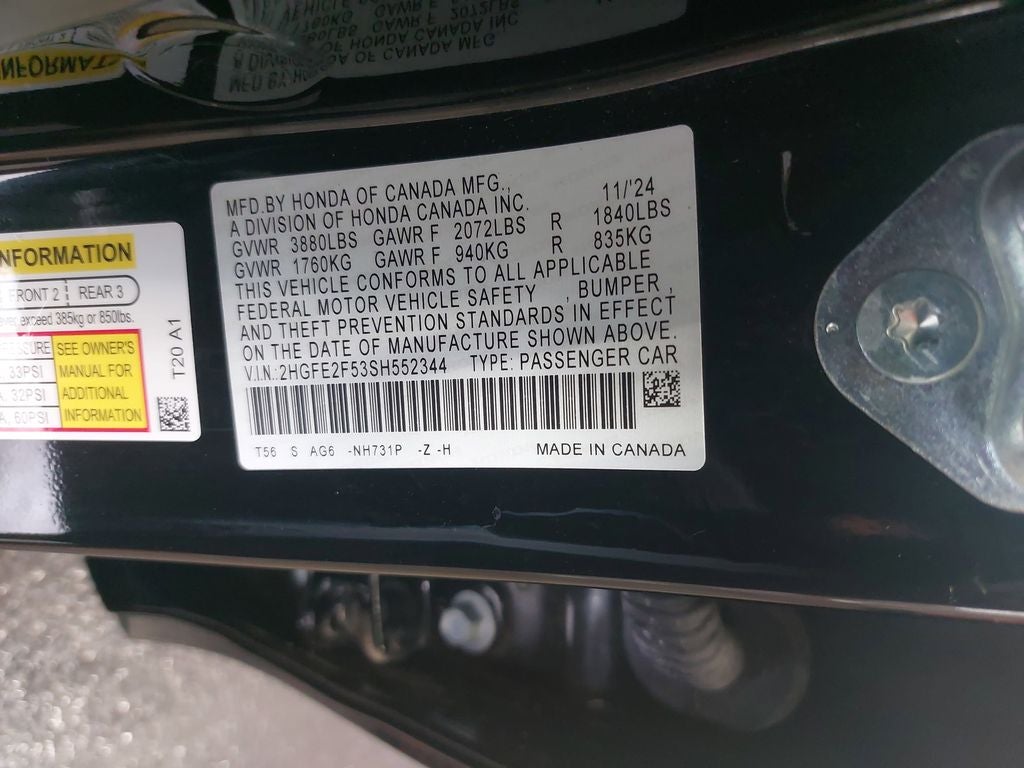 2025 Honda Civic Sport
