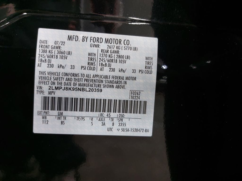 2022 Lincoln Nautilus Reserve