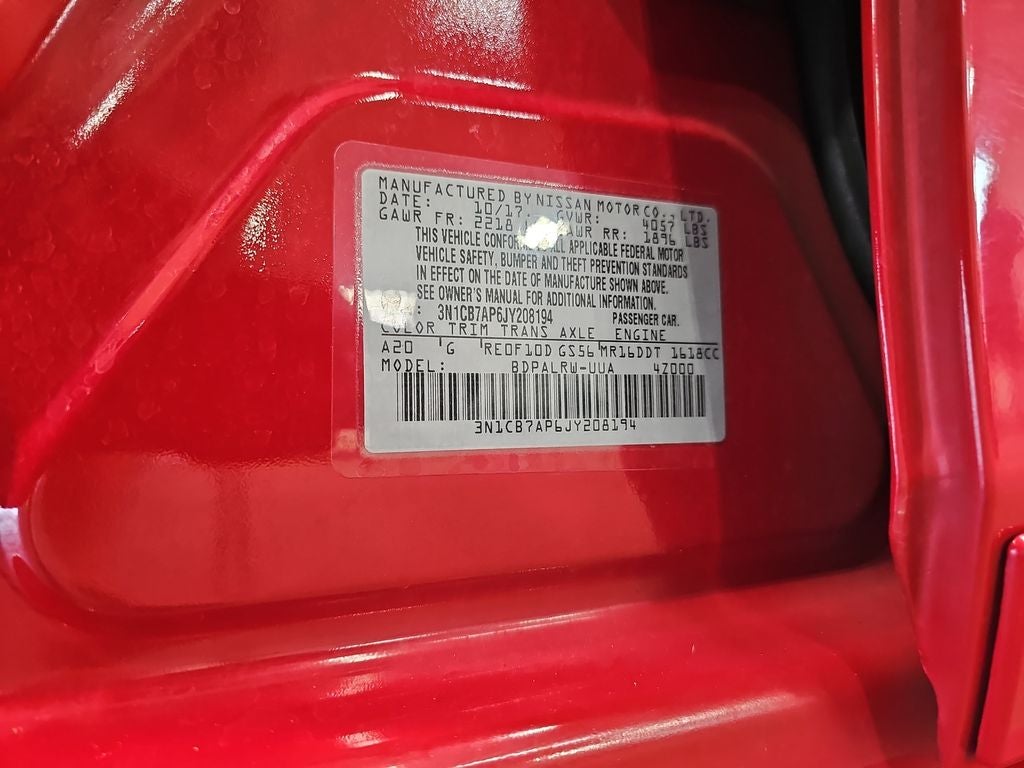 2018 Nissan Sentra SR