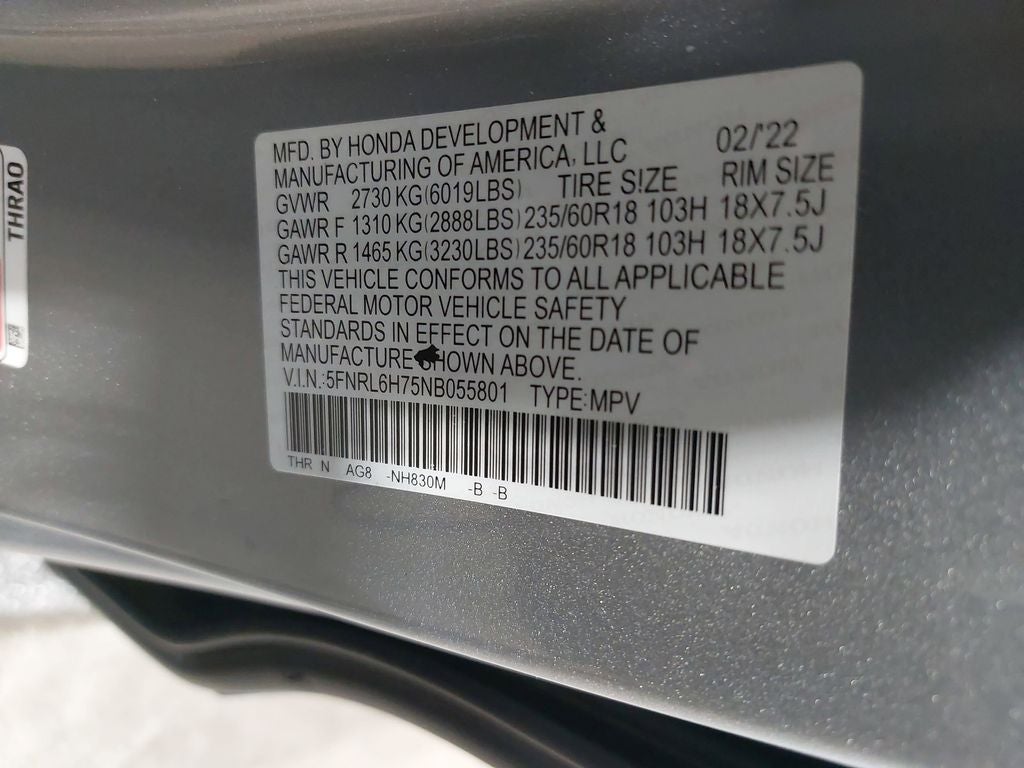 2022 Honda Odyssey EX-L