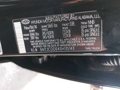 2025 Hyundai SANTA CRUZ SEL