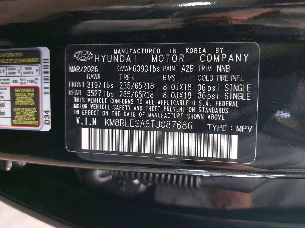 2026 Hyundai PALISADE HYBRID SEL 7 Passenger