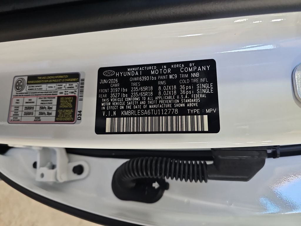 2026 Hyundai PALISADE HYBRID SEL 7 Passenger