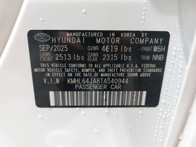 2026 Hyundai SONATA SEL Sport