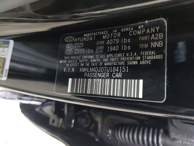 2026 Hyundai ELANTRA HYBRID SEL Sport