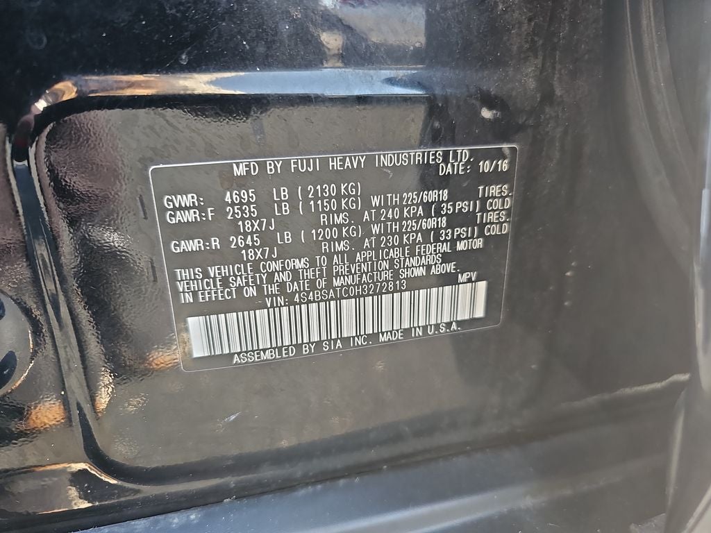 2017 Subaru Outback 2.5i Touring