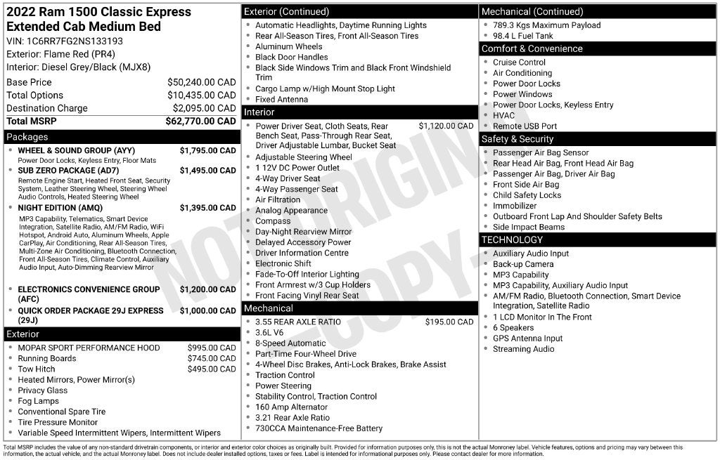 2022 RAM 1500 Classic Express