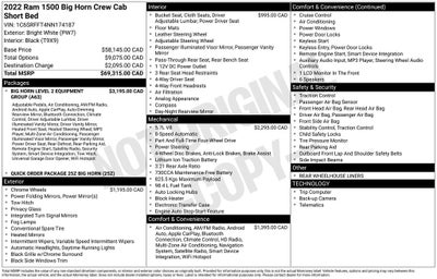 2022 RAM 1500 Big Horn/Lone Star ParkView Rear Back-Up Camera