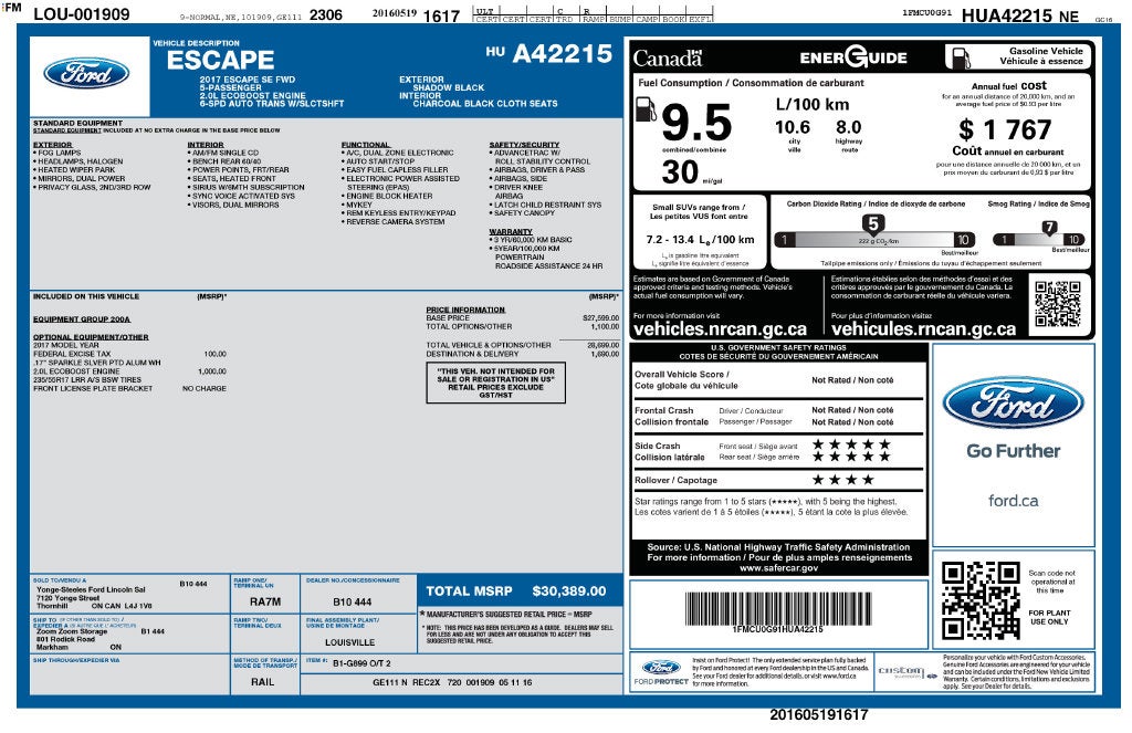 2017 Ford Escape SE