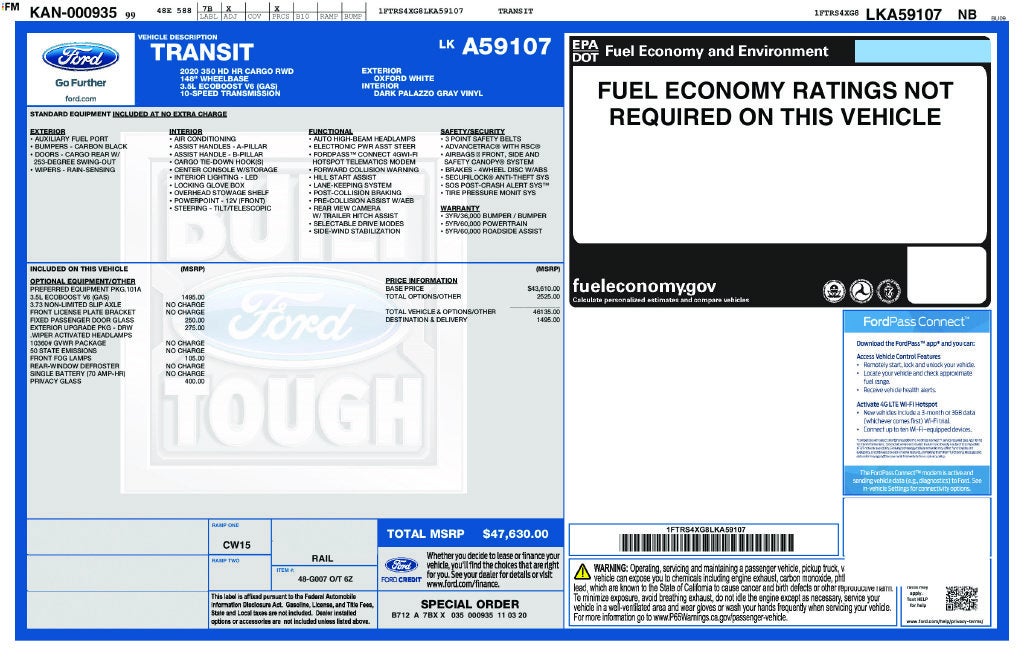2020 Ford Transit-350 Base