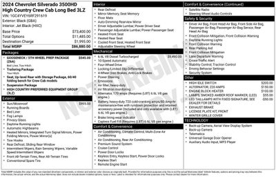 2024 Chevrolet Silverado 3500HD High Country Power Sunroof