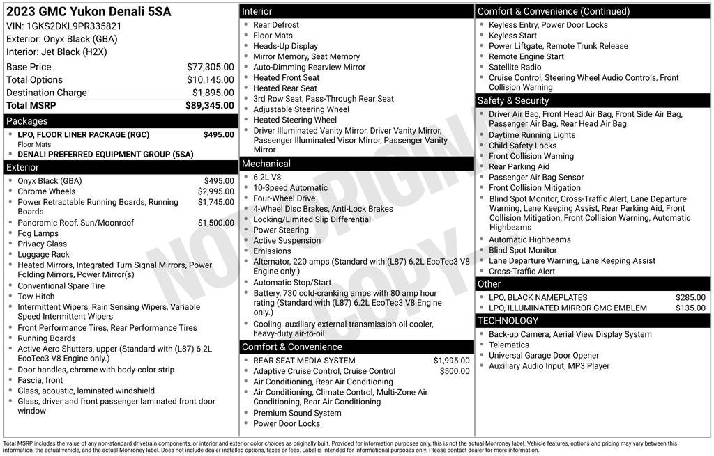 2023 GMC Yukon Denali Dual DVD's