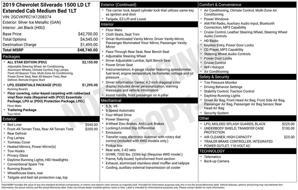 2019 Chevrolet Silverado 1500 LD LT