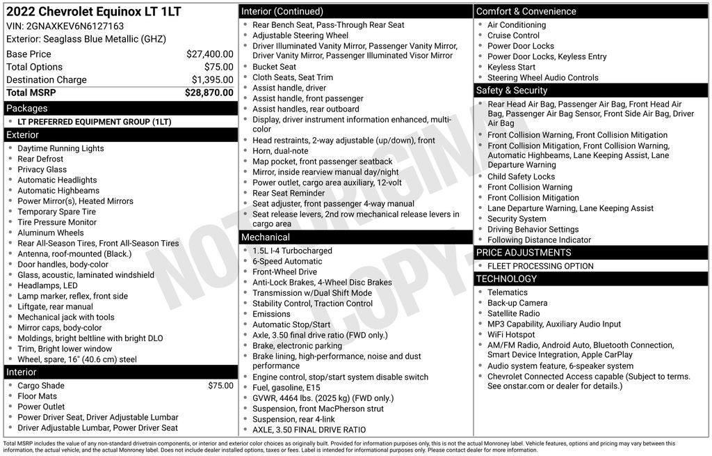 2022 Chevrolet Equinox LT Preferred Equipment Group 1LT