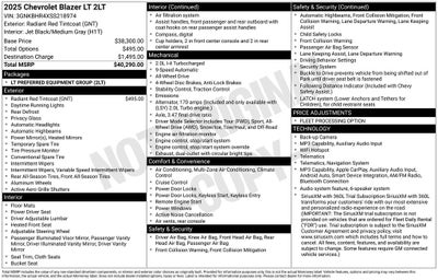 2025 Chevrolet Blazer LT Preferred Equipment Group 2LT
