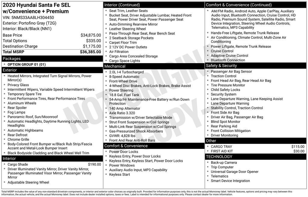 2020 Hyundai SANTA FE SEL