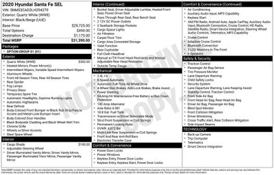 2020 Hyundai SANTA FE SEL