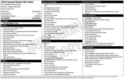 2020 Hyundai ELANTRA SEL