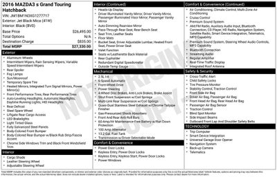2016 Mazda Mazda3 s Grand Touring