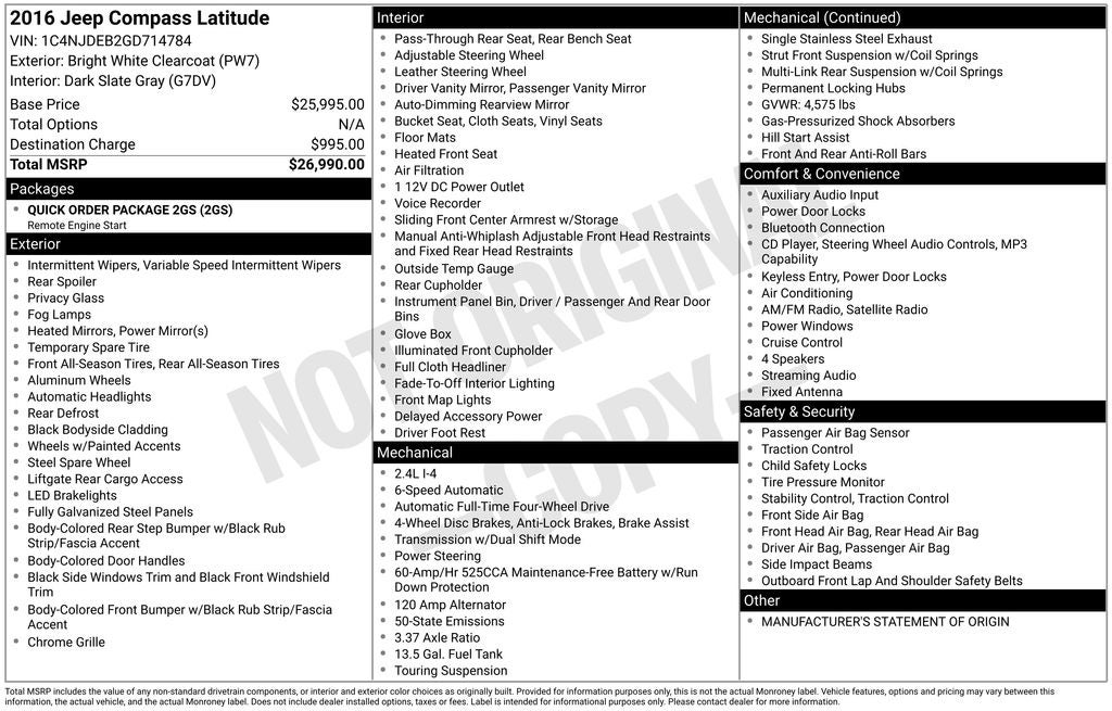 2016 Jeep Compass Latitude