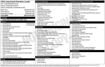 2023 Jeep Grand Cherokee Laredo V6 4x4 Rear Camera Power Seat