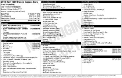 2019 RAM 1500 Classic Express CUSTOM LIFT KIT CUSTOM WHEELS and TIRES 5.7L HEMI