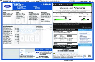 2025 Ford Transit-250 Base Low Roof Cargo Van Rear Camera Running Boards
