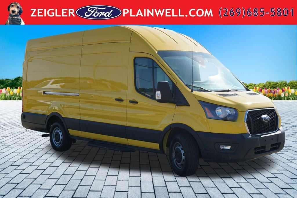 2022 Ford Transit-250 Base High Roof Extended Yellow Cargo Van Navigation R C