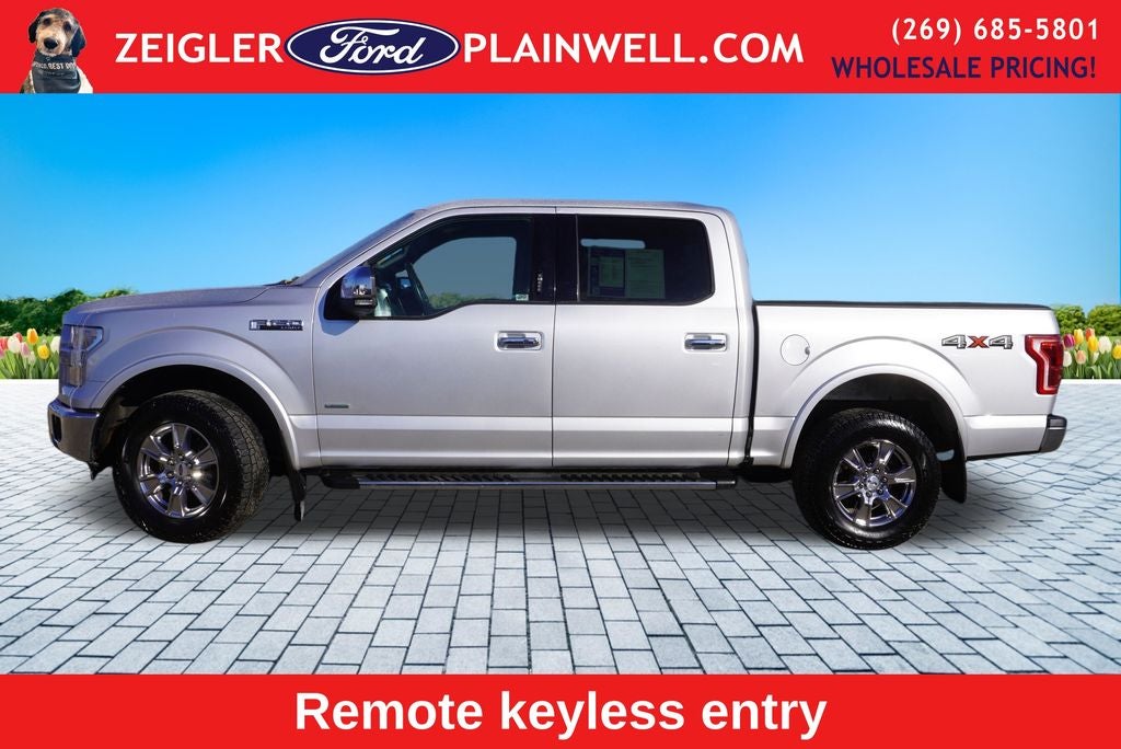 2016 Ford F-150 Lariat Crew Cab 4x4 Heated Leather NAV Chrome Pkg Tow Pkg