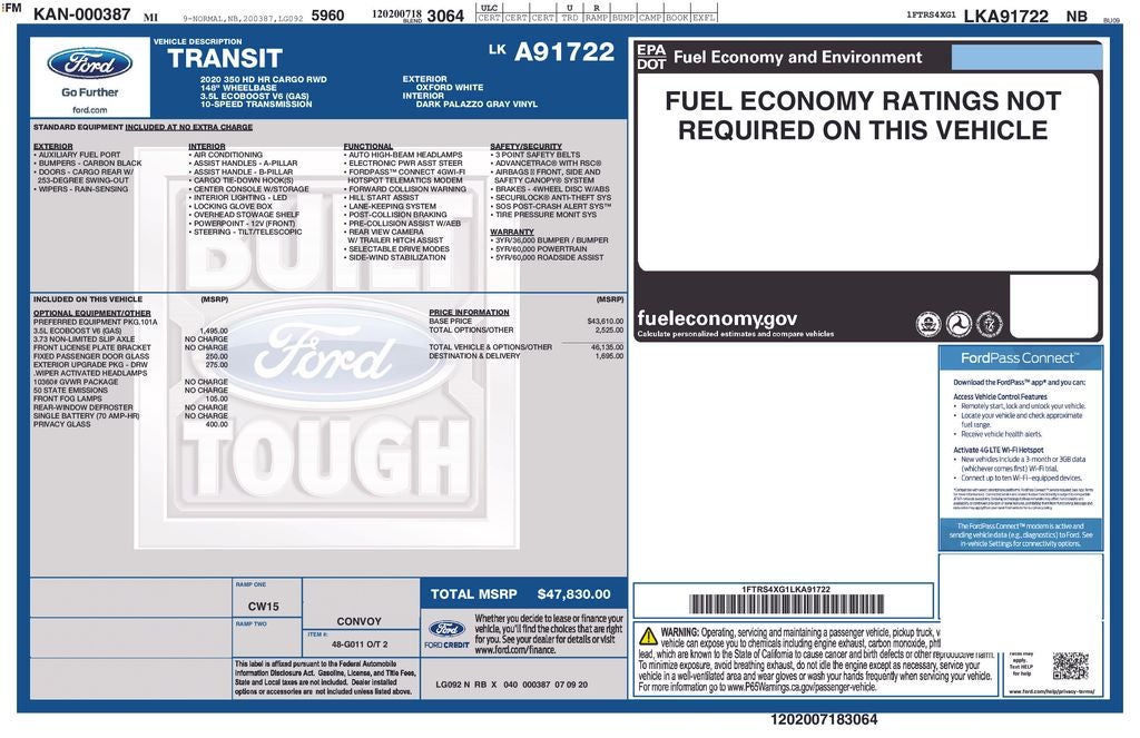 2020 Ford Transit-350 Base