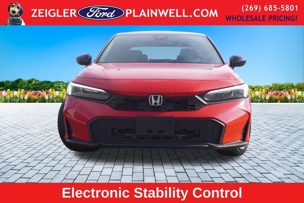 2025 Honda Civic Sport Leather Sport Pkg Black Wheels Rear Camera