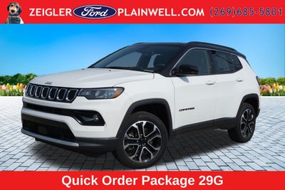 2023 Jeep Compass Limited Leather 4x4 Power Moonroof Black 2 Tone Top