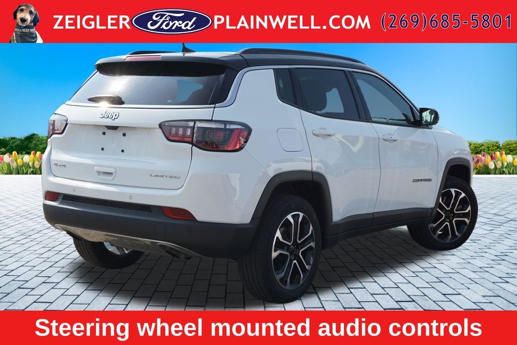 2023 Jeep Compass Limited Leather 4x4 Power Moonroof Black 2 Tone Top