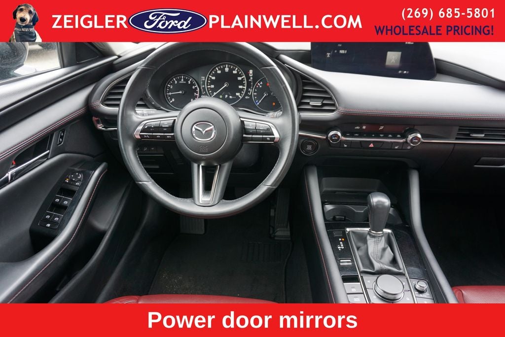 2024 Mazda Mazda3 2.5 S Carbon Edition AWD Moonroof Heated Red Leather Seats 18" Black Wh