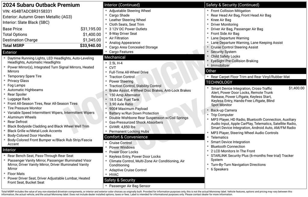 2024 Subaru Outback Premium