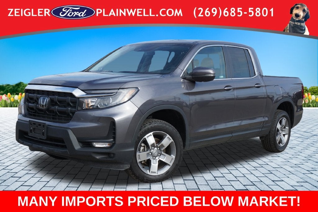 2025 Honda Ridgeline RTL Crew Cab 4x4 Heated Leather Moonroof
