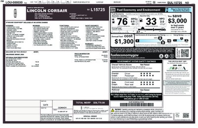 2025 Lincoln Corsair Plug-In Hybrid Grand Touring AWD PANO ROOF NAV LEATHER