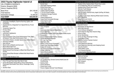 2022 Toyota Highlander Hybrid LE