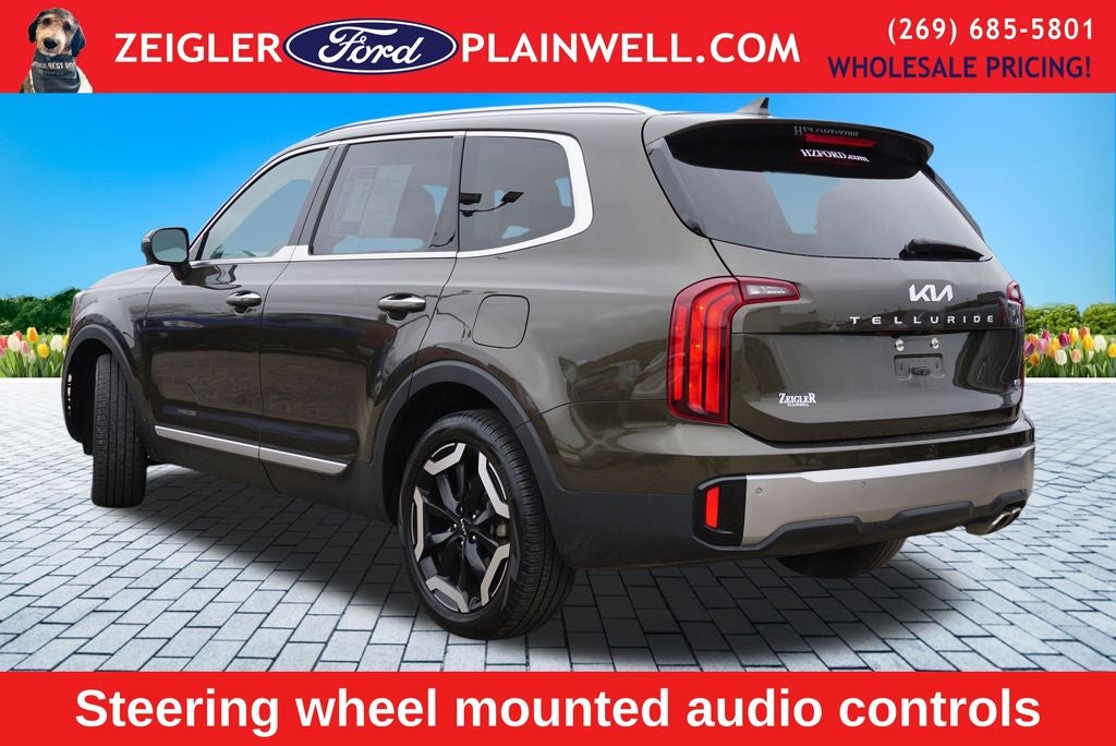 2025 Kia Telluride S V6 AWD Leather Power Moonroof Navigation Blis Blac