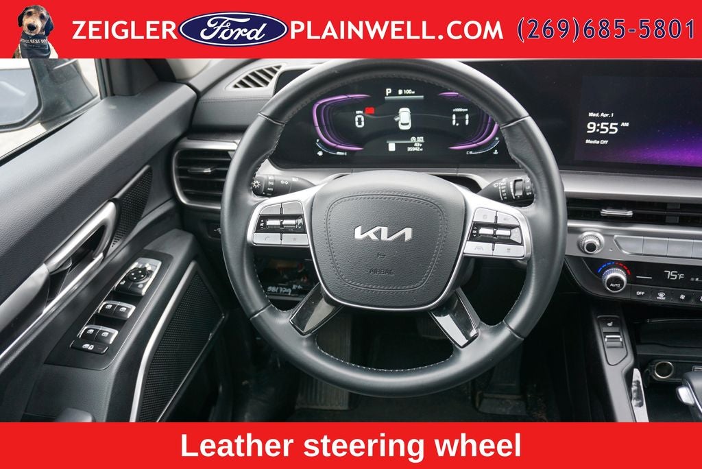 2025 Kia Telluride S V6 AWD Leather Power Moonroof Navigation Blis Blac