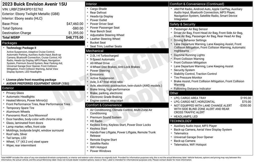 2023 Buick Envision Avenir