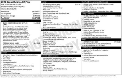 2020 Dodge Durango GT Plus AWD