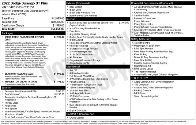 2022 Dodge Durango GT Plus