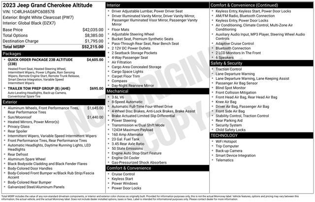 2023 Jeep Grand Cherokee Altitude 4x4