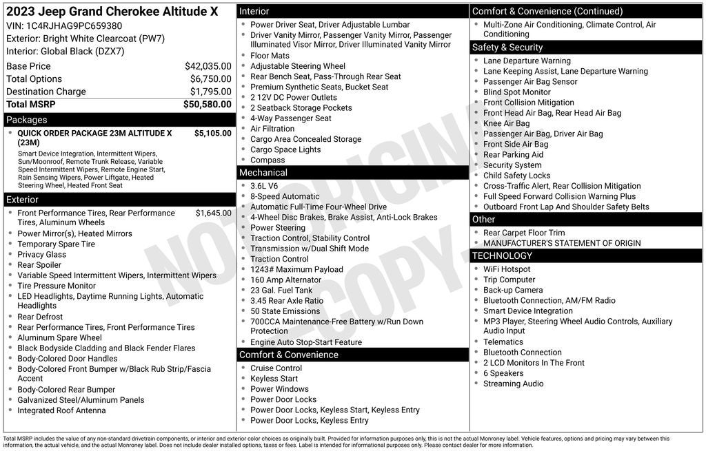 2023 Jeep Grand Cherokee Altitude X 4x4