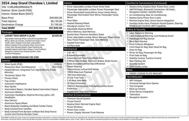 2024 Jeep Grand Cherokee L Limited 4x4