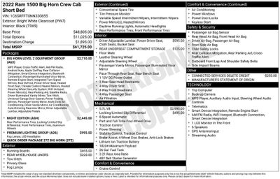 2022 RAM 1500 Big Horn Crew Cab 4x4 5'7' Box