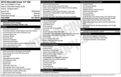 2015 Chevrolet Cruze 1LT Auto
