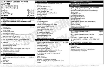 2021 Cadillac Escalade 4WD Premium Luxury